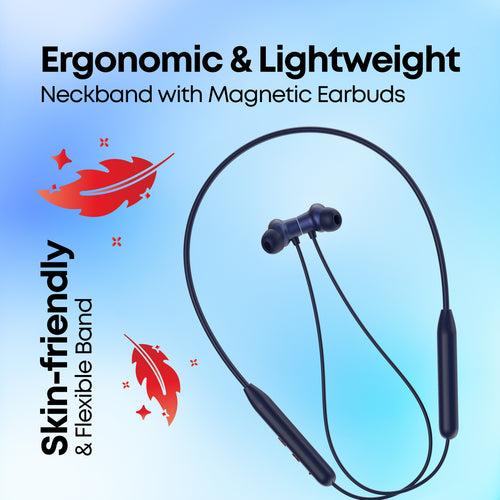 pTron Tangent Eon in-Ear Bluetooth 5.3 Wireless Headphones (Dark Blue)