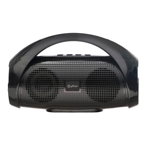 pTron Fusion Go 10W Portable Bluetooth Speaker with 6Hrs Playtime, Immersive Sound, Auto-TWS Function, Supports BT/USB/SD Card/AUX/FM Radio Playback & Lightweight (Black)