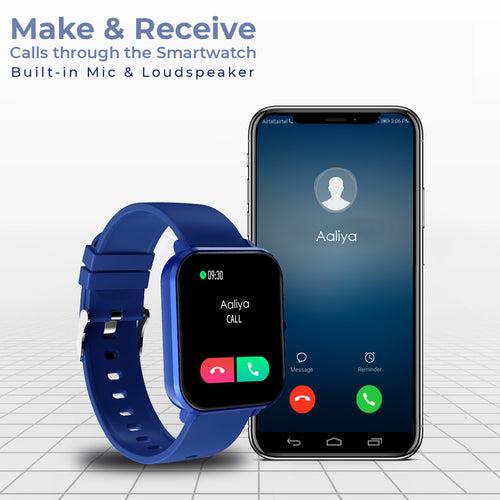 pTron Pulsefit Pro Bluetooth Calling Fitness Smartwatch (Blue)