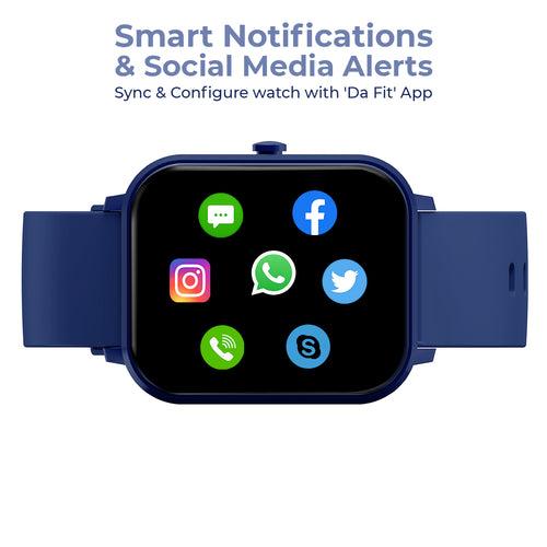 pTron Pulsefit Pro Bluetooth Calling Fitness Smartwatch (Blue)