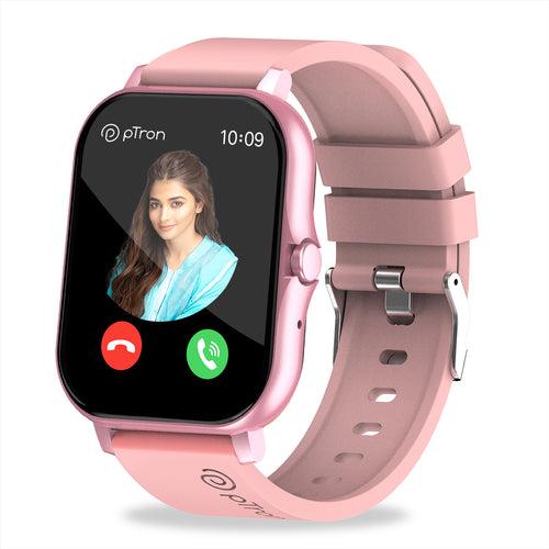 pTron Force X10 Bluetooth Calling Smartwatch with 4.3 cm Full Touch Color Display, Real Heart Rate Monitor, SpO2, Multiple Watch Faces, 5 Days Runtime, Health/Fitness Trackers & IP68 Waterproof  (Pink)