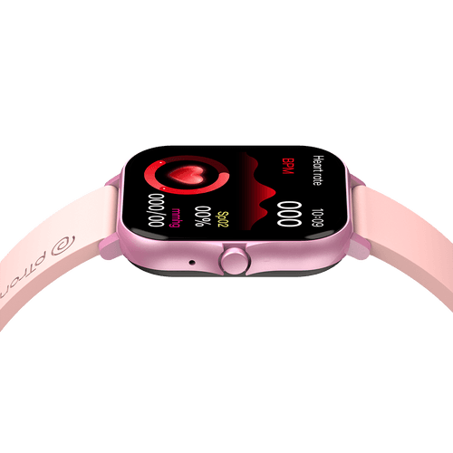 pTron Pulsefit P261 Bluetooth Calling Smartwatch with 4.3 cm Full Touch Color Display, Real Heart Rate Monitor, SpO2, 150+ Watch Faces, 5 Days Battery Life Fitness Trackers & IP68 Waterproof (Pink)