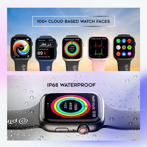 pTron Pulsefit P61 4.6 cm Full Touch Display Bluetooth Calling Fitness Smartwatch (Black)
