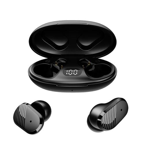 pTron Basspods P11 with 24Hrs Playback, 10mm Driver, Movie Mode, HD Mic, Touch Control Bluetooth Wireless Headphones (Black)