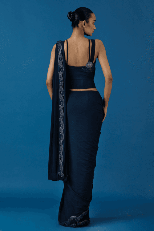 Blue Waves Saree