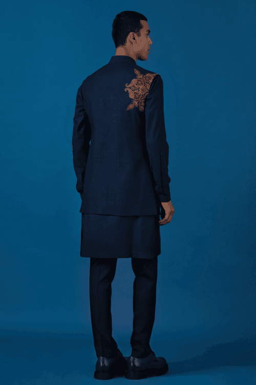 Blue Dew Nehru Jacket