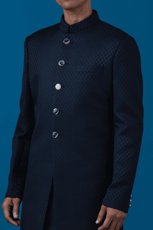 Meta Sherwani Navy Blue