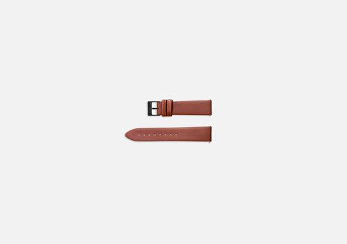 Fabled brown leather strap for 40mm dials (gunmetal)