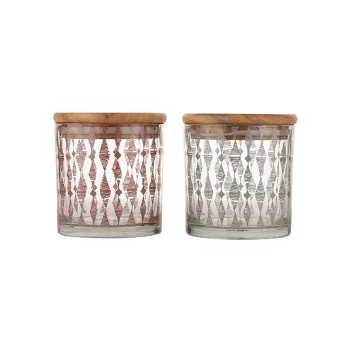 Sante ZigZag Airtight Glass Jars - 2Pcs Big