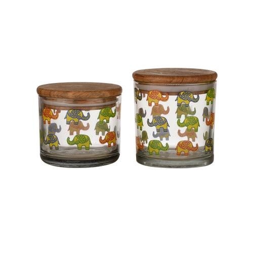 Sante Elephant Airtight Glass Jars - 2Pcs