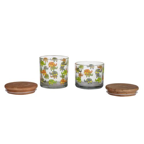 Sante Elephant Airtight Glass Jars - 2Pcs