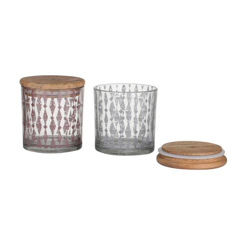 Sante ZigZag Airtight Glass Jars - 2Pcs Big