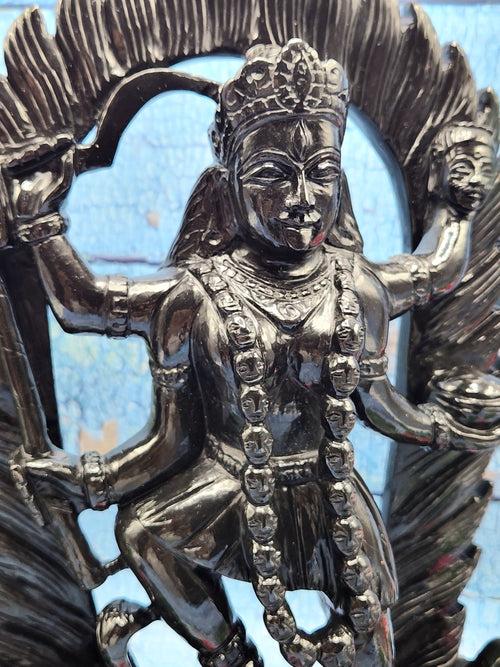 Goddess Kali in Black Agate - Symbol of Divine Power and Protection | Mata Kali statue | Home Decor | Goddess Kali Murti | gift a Goddess Kali