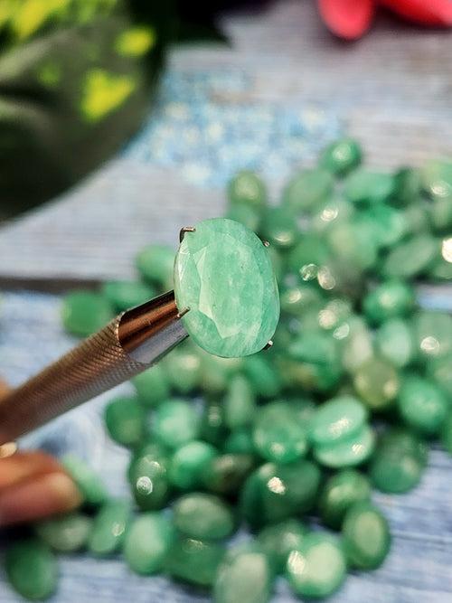 Sakota Emerald Faceted Loose Gemstones - Beauty, Luck and Confidence in Every Facet - Lot of 83 units