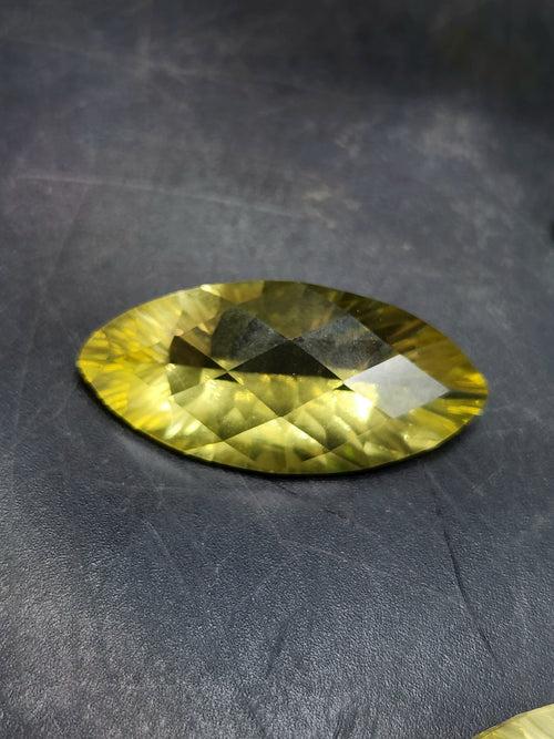 Lemon Quartz Faceted Loose Gemstones in marquise shape - Elevate Your Style with Radiance | Lot of 15 units