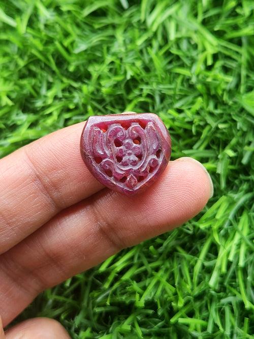 Ruby Floral Carving Pendant - History, Symbolism and Modern Appeal | Gemstone Pendant | Birthday Gift | Daughter's Day Gift | Mother's Day Gift