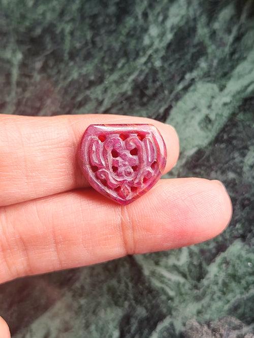 Ruby Floral Carving Pendant - History, Symbolism and Modern Appeal | Gemstone Pendant | Birthday Gift | Daughter's Day Gift | Mother's Day Gift