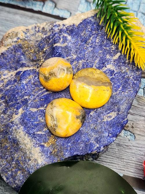 Bumble Bee Jasper Cabochon Loose Gemstones - Harnessing Spiritual Energy | Lot of 3 units