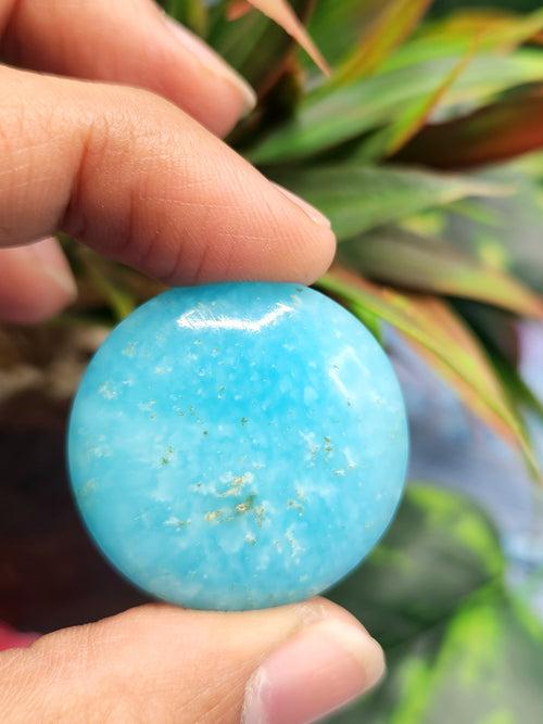 Smithsonite Cabochon Round and Oval Shaped Loose Gemstones - Captivating Beauty and Tranquil Energy | Lot of 2 units