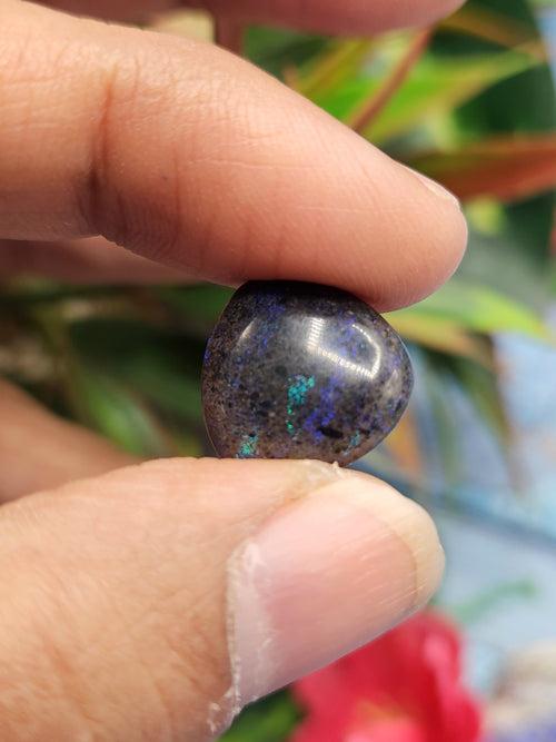 Black Matrix Opal Cabochon Loose Gemstone - Captivating Beauty and Tranquil Energy