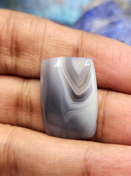 Botswana Agate Cabochon Mix Shape Loose Gemstone - Captivating Beauty and Tranquil Energy | Lot of 2 units