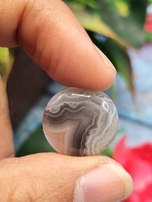 Botswana Agate Cabochon Mix Shape Loose Gemstone - Captivating Beauty and Tranquil Energy | Lot of 2 units