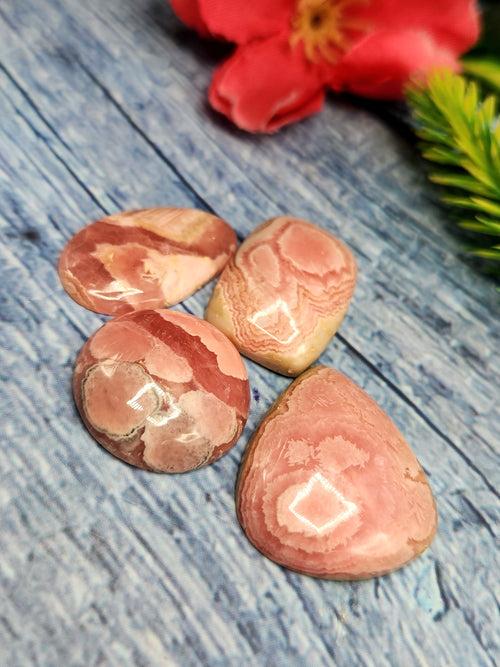 Rhodochrosite Cabochon Mix Shape Loose Gemstone - Captivating Beauty and Tranquil Energy | Lot of 4 units