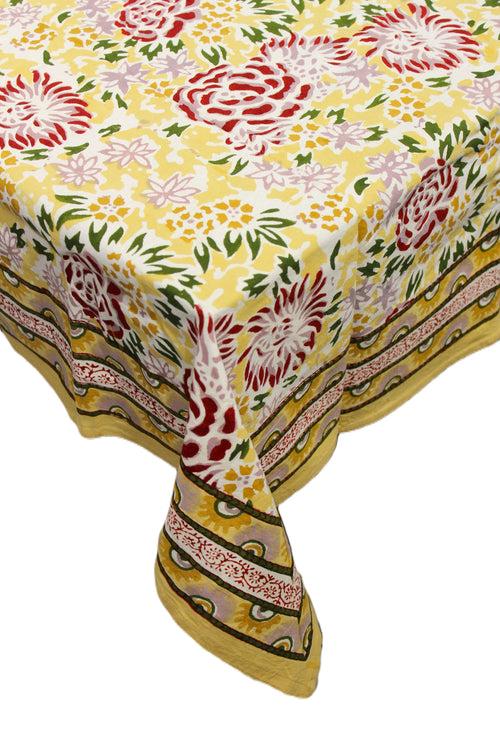 RECTANGLE TABLE COVER JAAL PRINT IN MULTICOLOR