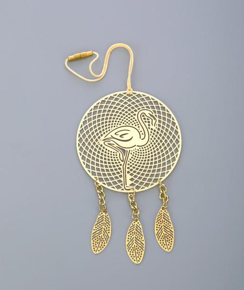 Brass Metal Flamingo Bird Dream Catcher