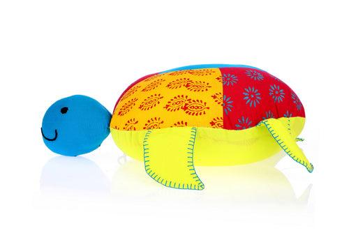Adoraa's Tortoise Shape Multicolor Handmade Cushion