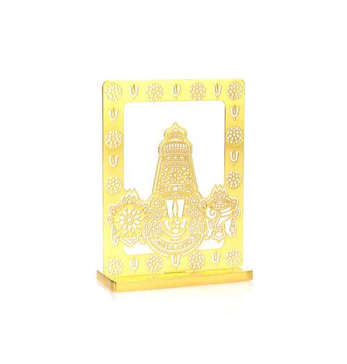 Tirupati Desk/Car Dashboard Décor crafted in brass with golden finish