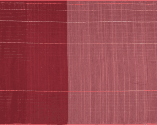 Trinket Dobby Cotton Handloom Saree – Red