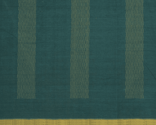 Jazz Ballakammi Cotton Handspun Saree - Dark Green