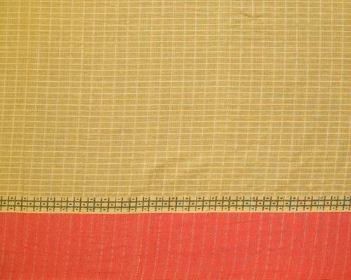 Konam Dobby Cotton Handloom Saree - Beige