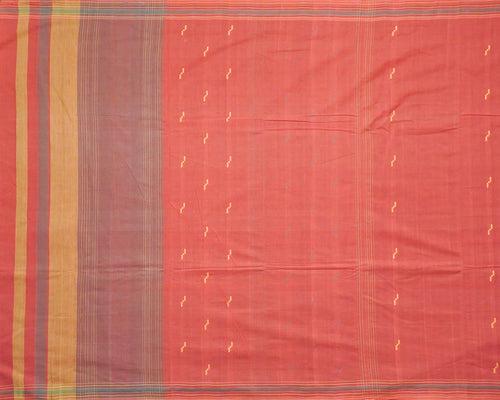 Rekha Buta Cotton Handloom Saree – Orange