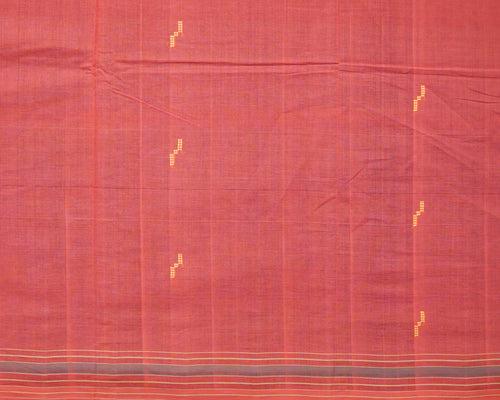 Rekha Buta Cotton Handloom Saree – Orange