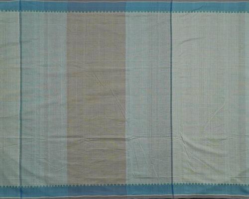 Lotus Dobby Cotton Handloom Saree – Sky Blue