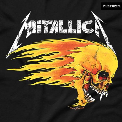 Metallica - Flaming Skull Tour Oversized T-Shirt