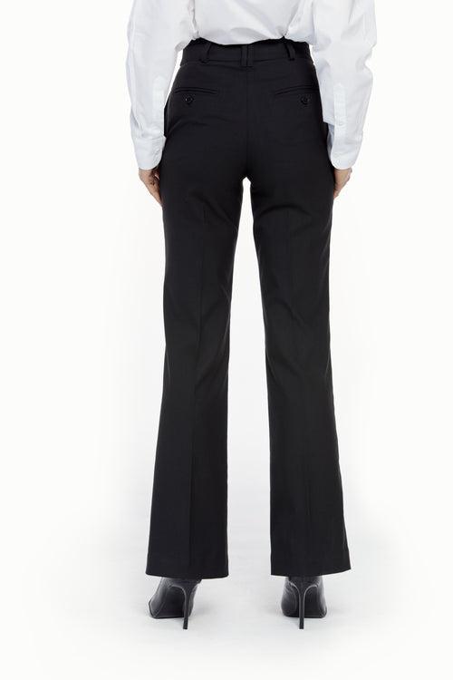 High Waisted Flared Trousers