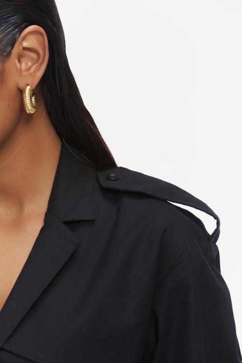 Notch Collar Trench Shirt