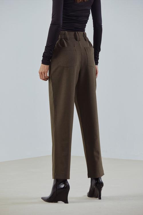 Elasticated Tapered Trousers