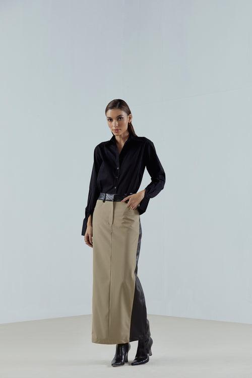 Panelled Maxi Skirt