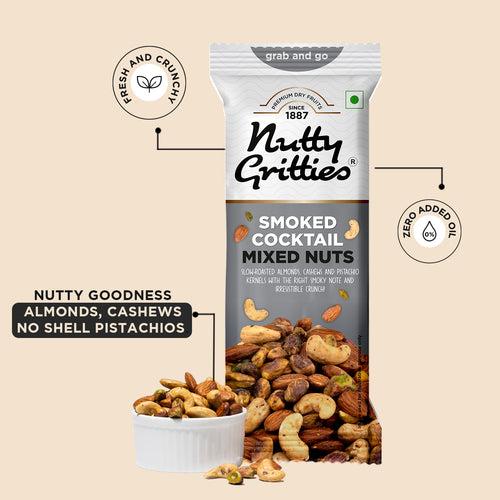 Smoked Cocktail Mixed Nuts (Pack of 6x40g each) 240g