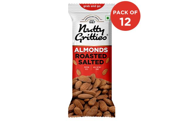 California Almonds Roasted, Lightly Salted (Pack of 12 x40g each) - 480g