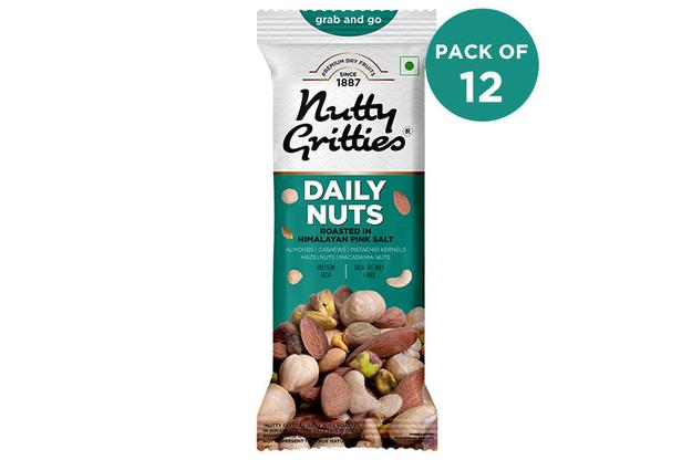 Daily Nuts Roasted in Himalayan Pink Salt  (Pack of  12 x 35g each) - 420g