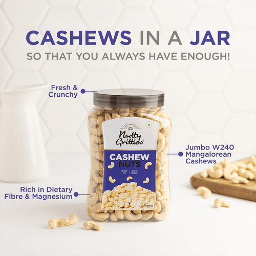 Cashew Nuts Value Pack, Resealable Jar 1kg