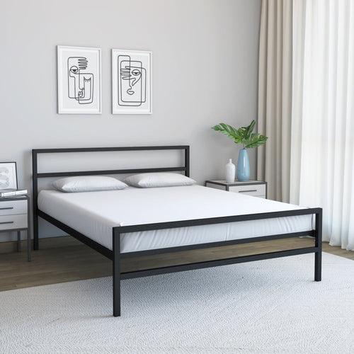 Nilkamal Striker Metal King Bed (Black)