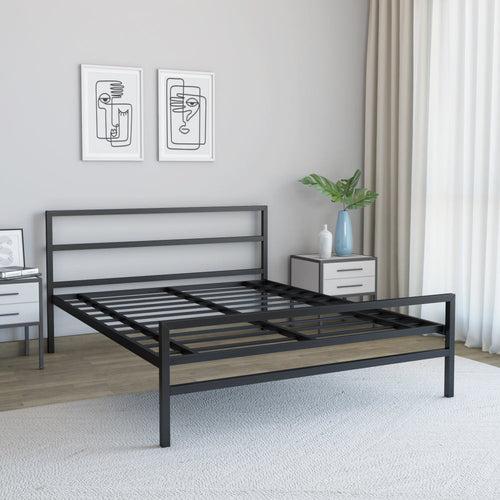 Nilkamal Striker Metal King Bed (Black)