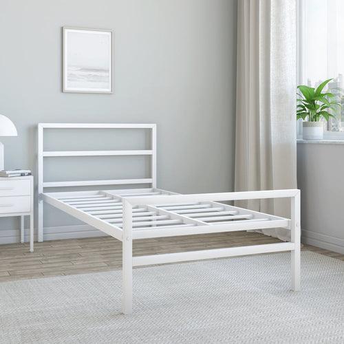 Nilkamal Striker Metal Single Bed (White)