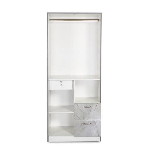 Nilkamal Marbito 2 Door Wardrobe With Mirror (White)